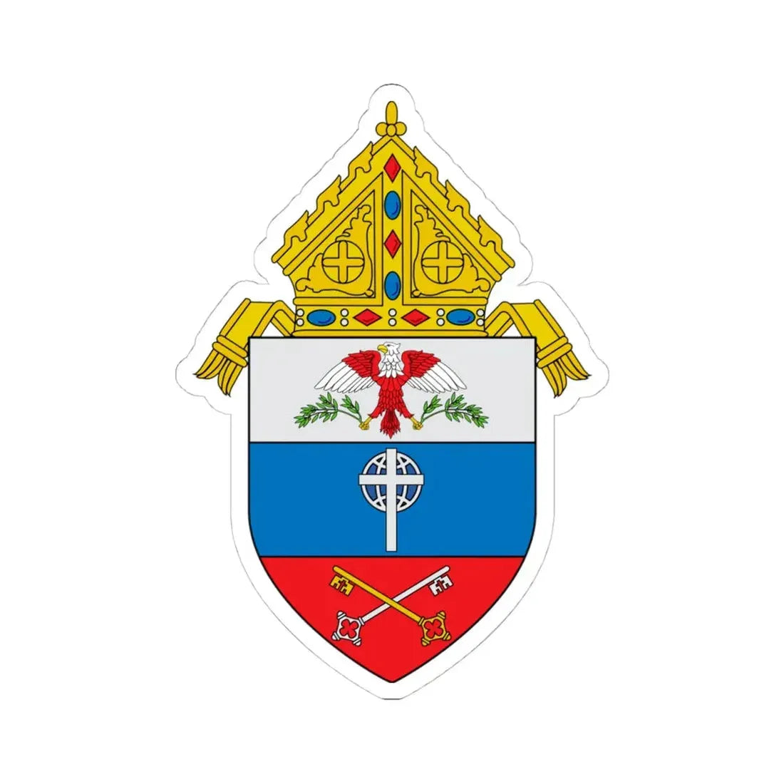Roman Catholic Archdiocese for the Military Services, USA - STICKER Vinyl Kiss-Cut Decal 4 Inch White - The Sticker Space