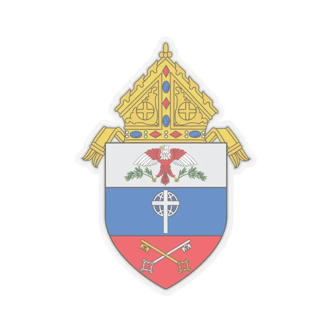 Roman Catholic Archdiocese for the Military Services, USA - STICKER Vinyl Kiss-Cut Decal 6 Inch Transparent - The Sticker Space
