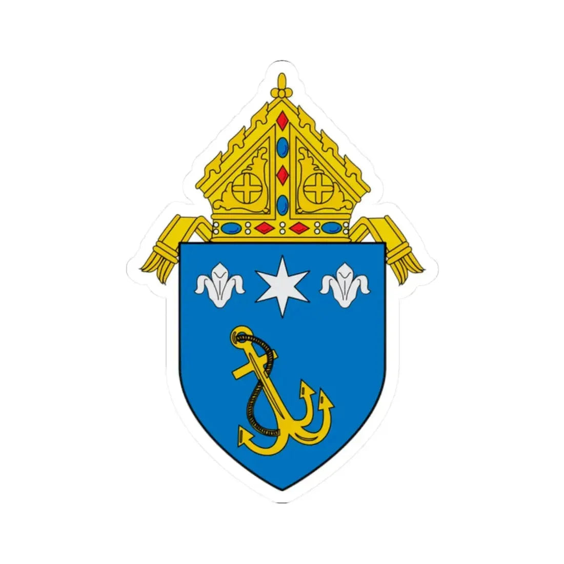 Roman Catholic Archdiocese of Anchorage - STICKER Vinyl Kiss-Cut Decal 2 Inch White - The Sticker Space