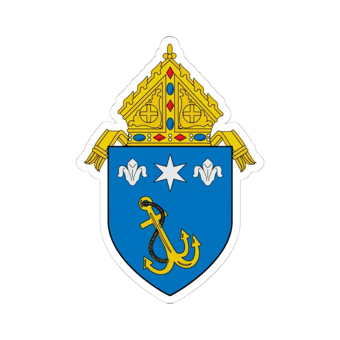 Roman Catholic Archdiocese of Anchorage - STICKER Vinyl Kiss-Cut Decal 4 Inch White - The Sticker Space
