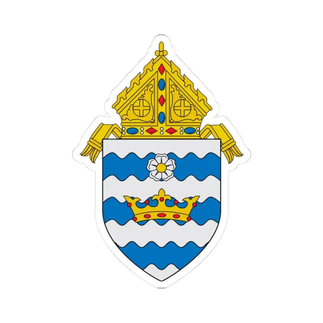 Roman Catholic Archdiocese of Atlanta - STICKER Vinyl Kiss-Cut Decal 3 Inch White - The Sticker Space