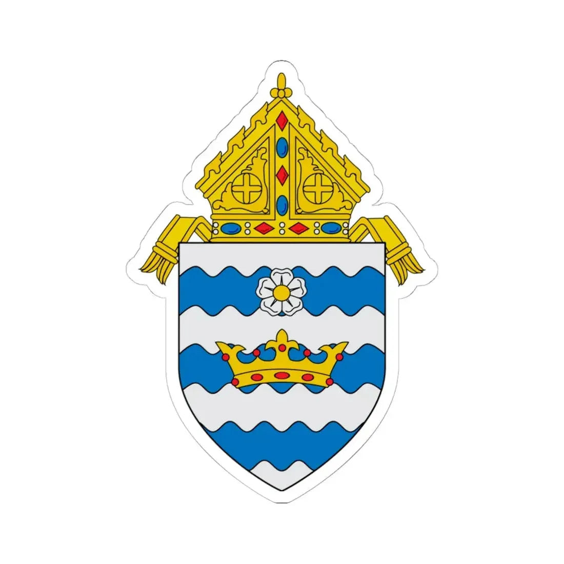 Roman Catholic Archdiocese of Atlanta - STICKER Vinyl Kiss-Cut Decal 6 Inch White - The Sticker Space