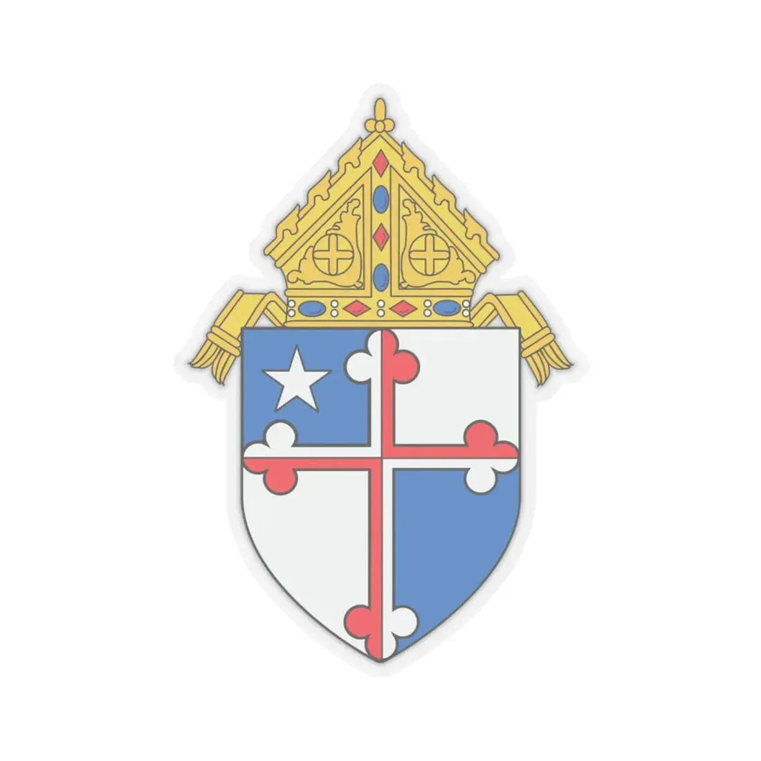 Roman Catholic Archdiocese of Baltimore - STICKER Vinyl Kiss-Cut Decal 4 Inch Transparent - The Sticker Space