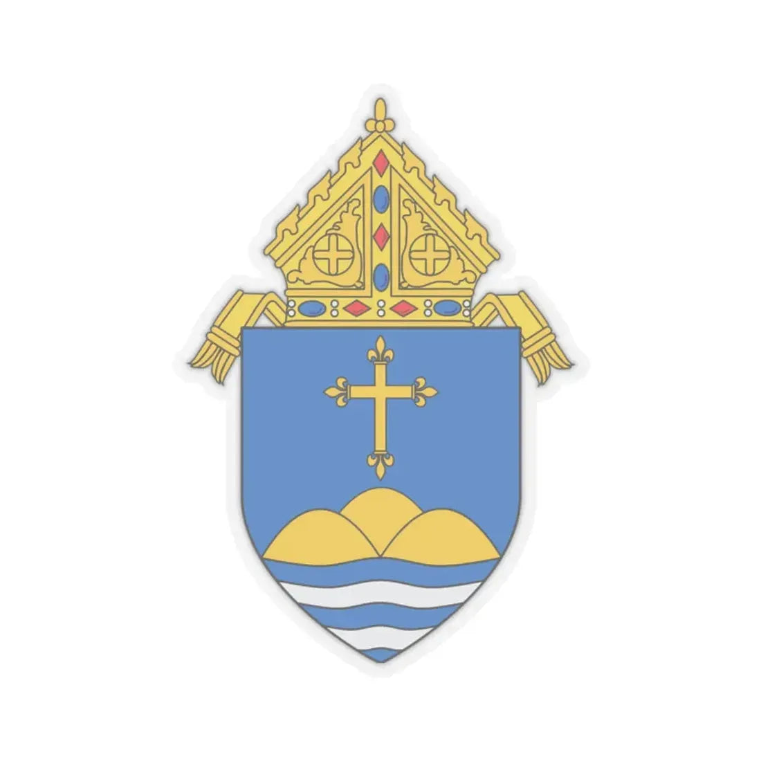 Roman Catholic Archdiocese of Boston - STICKER Vinyl Kiss-Cut Decal 2 Inch Transparent - The Sticker Space