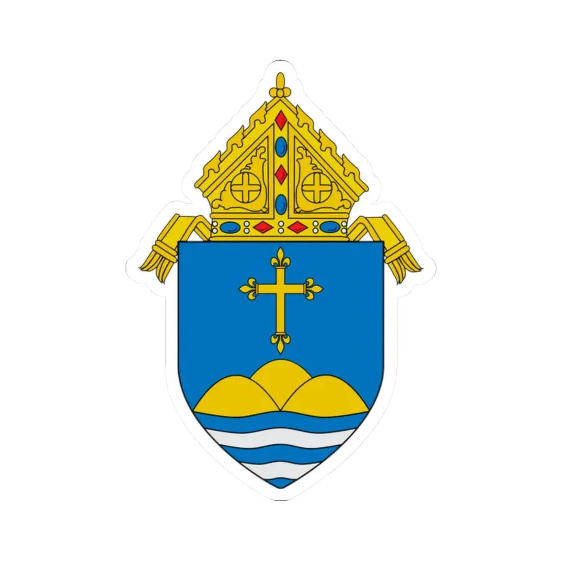 Roman Catholic Archdiocese of Boston - STICKER Vinyl Kiss-Cut Decal 2 Inch White - The Sticker Space