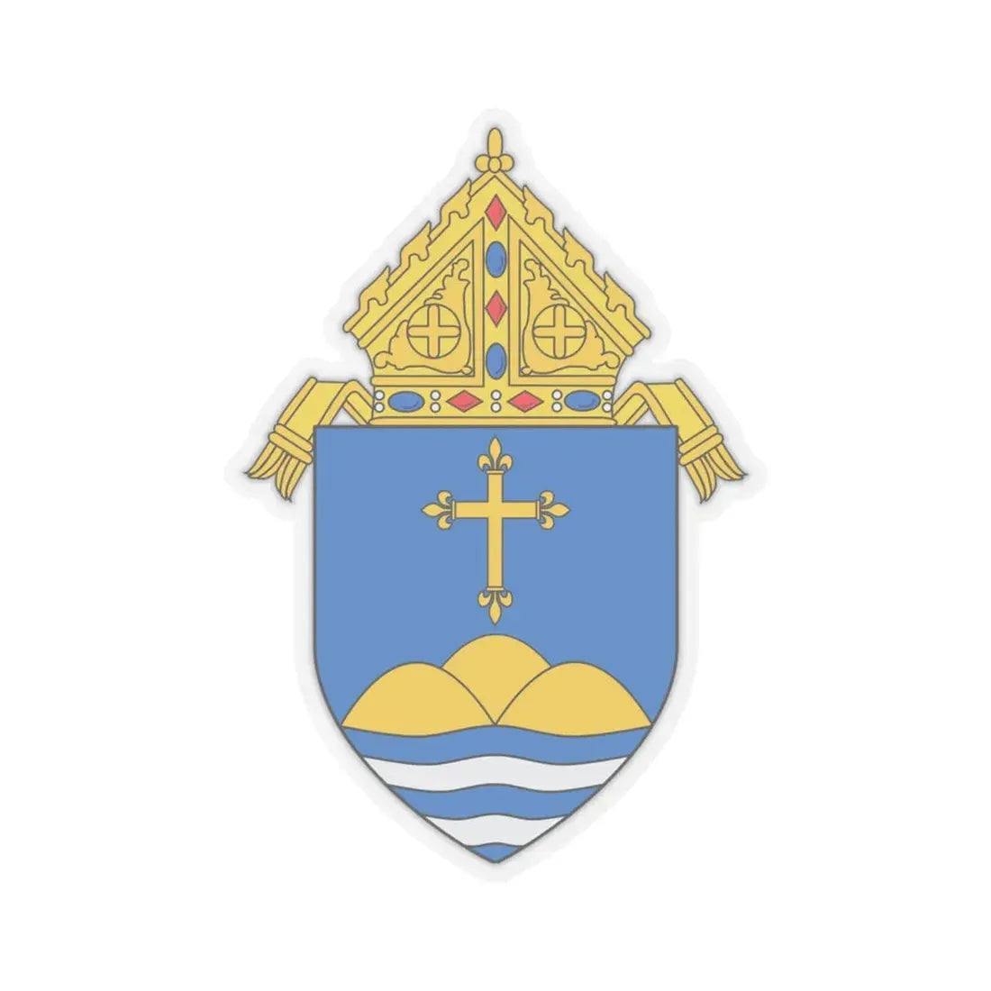 Roman Catholic Archdiocese of Boston - STICKER Vinyl Kiss-Cut Decal 4 Inch Transparent - The Sticker Space