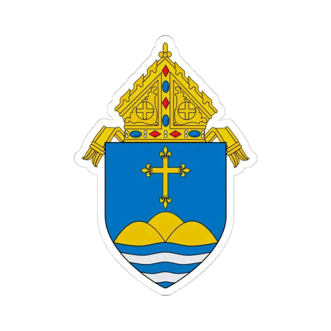 Roman Catholic Archdiocese of Boston - STICKER Vinyl Kiss-Cut Decal 4 Inch White - The Sticker Space