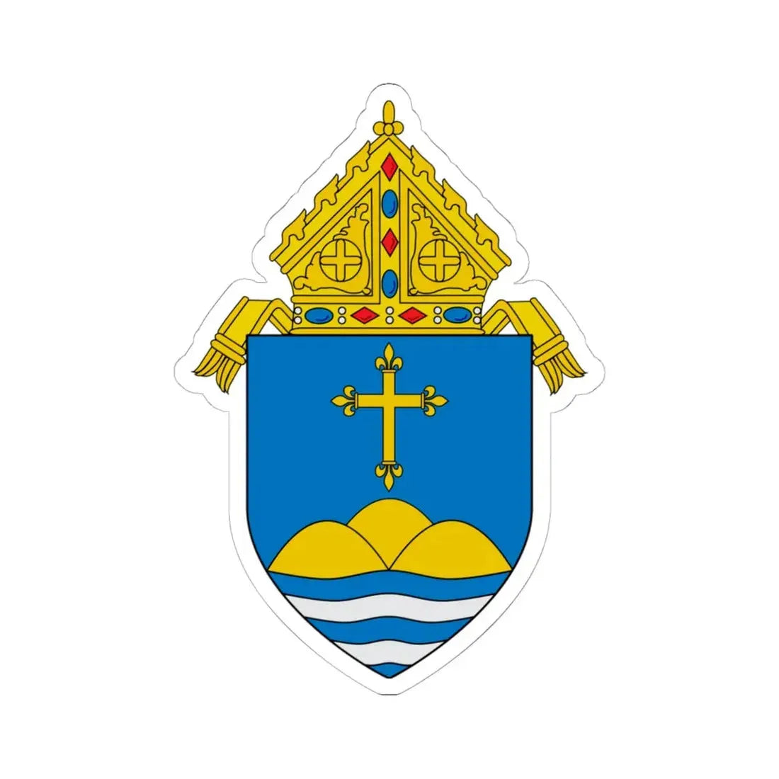 Roman Catholic Archdiocese of Boston - STICKER Vinyl Kiss-Cut Decal 6 Inch White - The Sticker Space