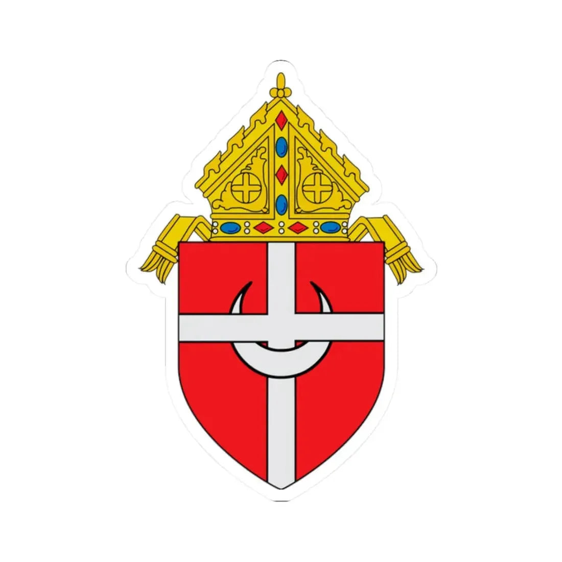 Roman Catholic Archdiocese of Denver - STICKER Vinyl Kiss-Cut Decal 2 Inch White - The Sticker Space
