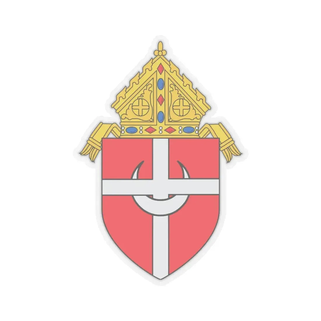 Roman Catholic Archdiocese of Denver - STICKER Vinyl Kiss-Cut Decal 3 Inch Transparent - The Sticker Space
