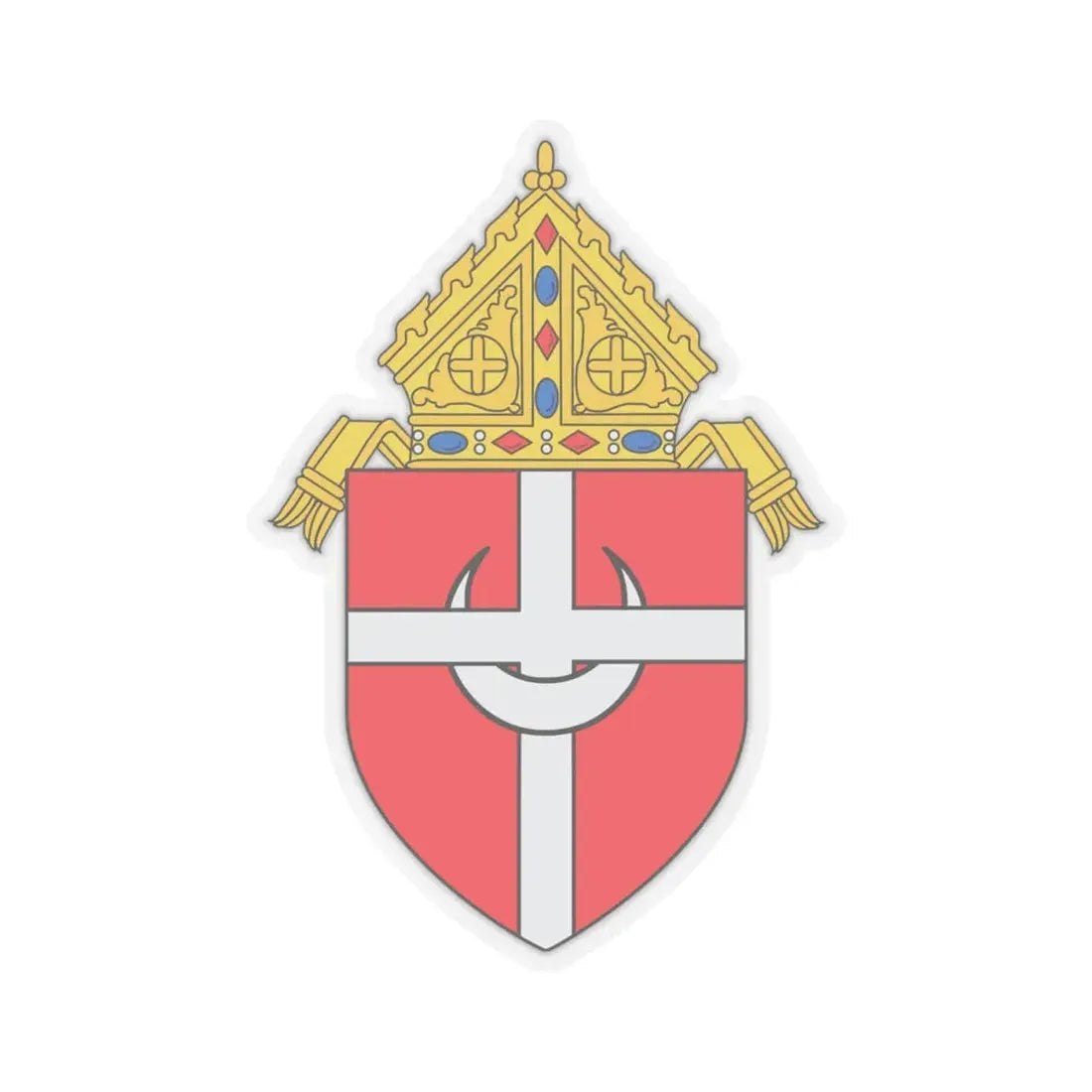 Roman Catholic Archdiocese of Denver - STICKER Vinyl Kiss-Cut Decal 4 Inch Transparent - The Sticker Space