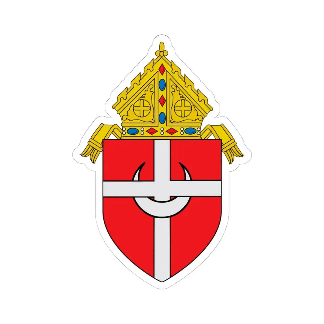 Roman Catholic Archdiocese of Denver - STICKER Vinyl Kiss-Cut Decal 4 Inch White - The Sticker Space