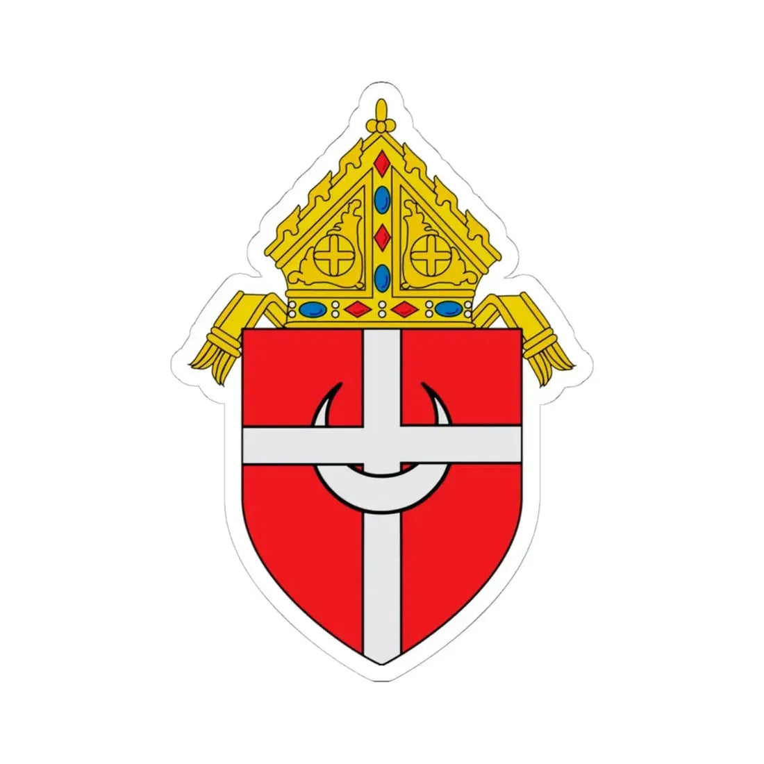 Roman Catholic Archdiocese of Denver - STICKER Vinyl Kiss-Cut Decal 6 Inch White - The Sticker Space