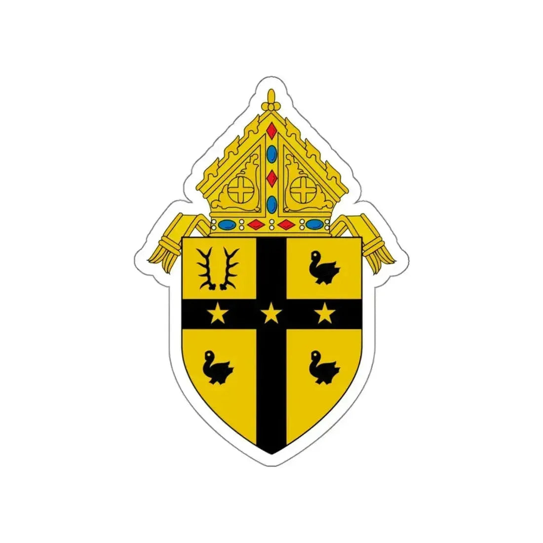 Roman Catholic Archdiocese of Detroit - STICKER Vinyl Die-Cut Decal White Die-Cut 4 Inch - The Sticker Space