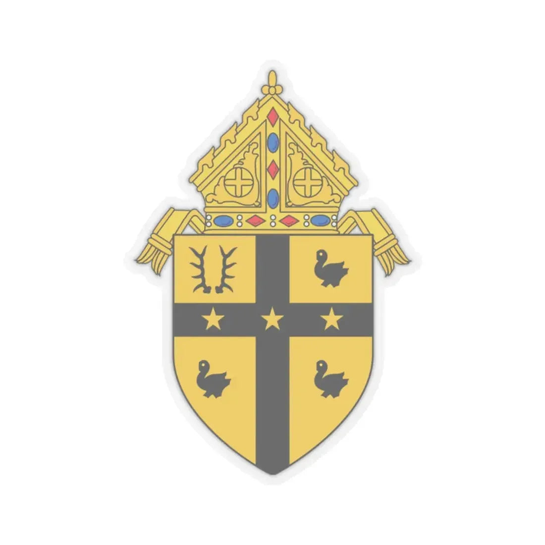 Roman Catholic Archdiocese of Detroit - STICKER Vinyl Kiss-Cut Decal 2 Inch Transparent - The Sticker Space