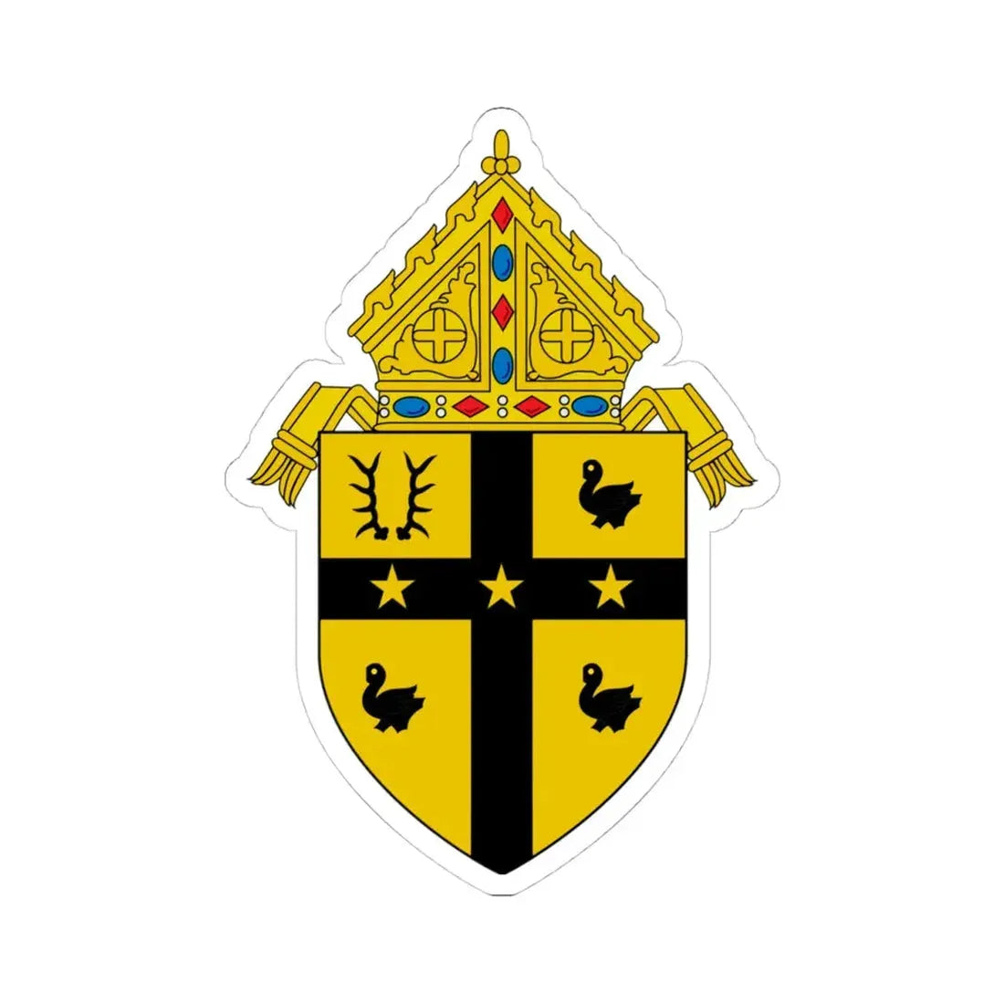 Roman Catholic Archdiocese of Detroit - STICKER Vinyl Kiss-Cut Decal 4 Inch White - The Sticker Space