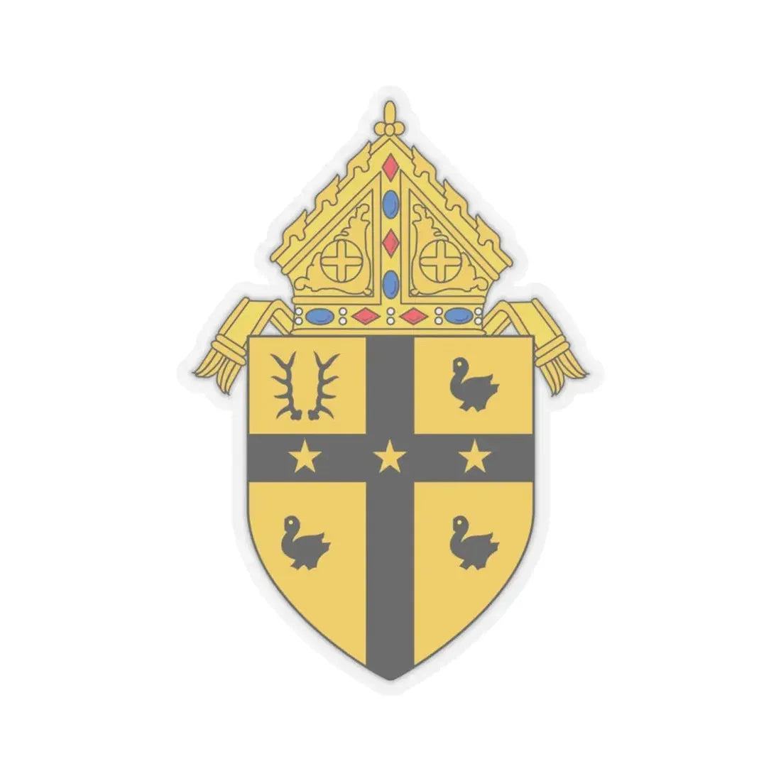 Roman Catholic Archdiocese of Detroit - STICKER Vinyl Kiss-Cut Decal 6 Inch Transparent - The Sticker Space