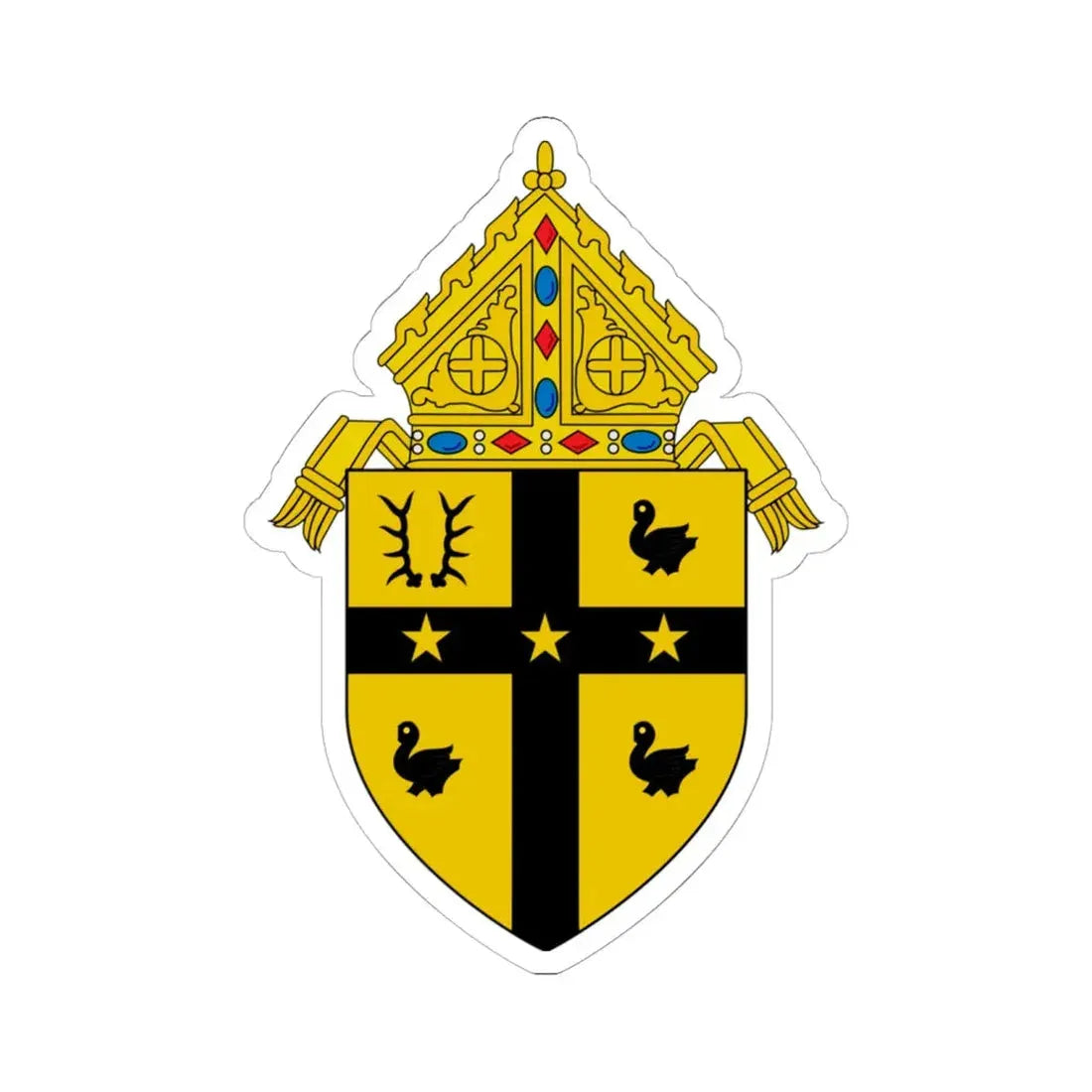 Roman Catholic Archdiocese of Detroit - STICKER Vinyl Kiss-Cut Decal 6 Inch White - The Sticker Space