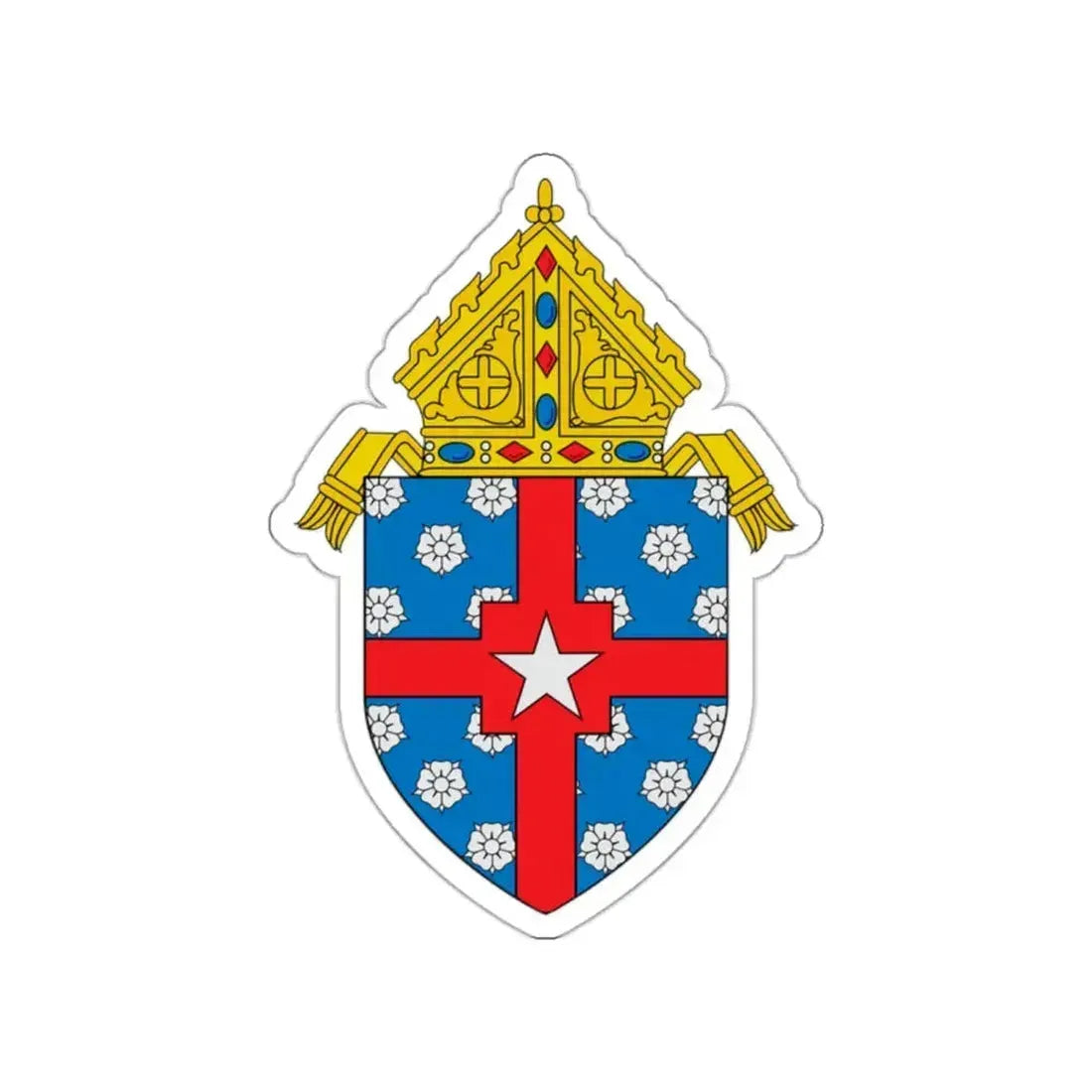 Roman Catholic Archdiocese of Galveston Houston - STICKER Vinyl Die-Cut Decal White Die-Cut 2 Inch - The Sticker Space