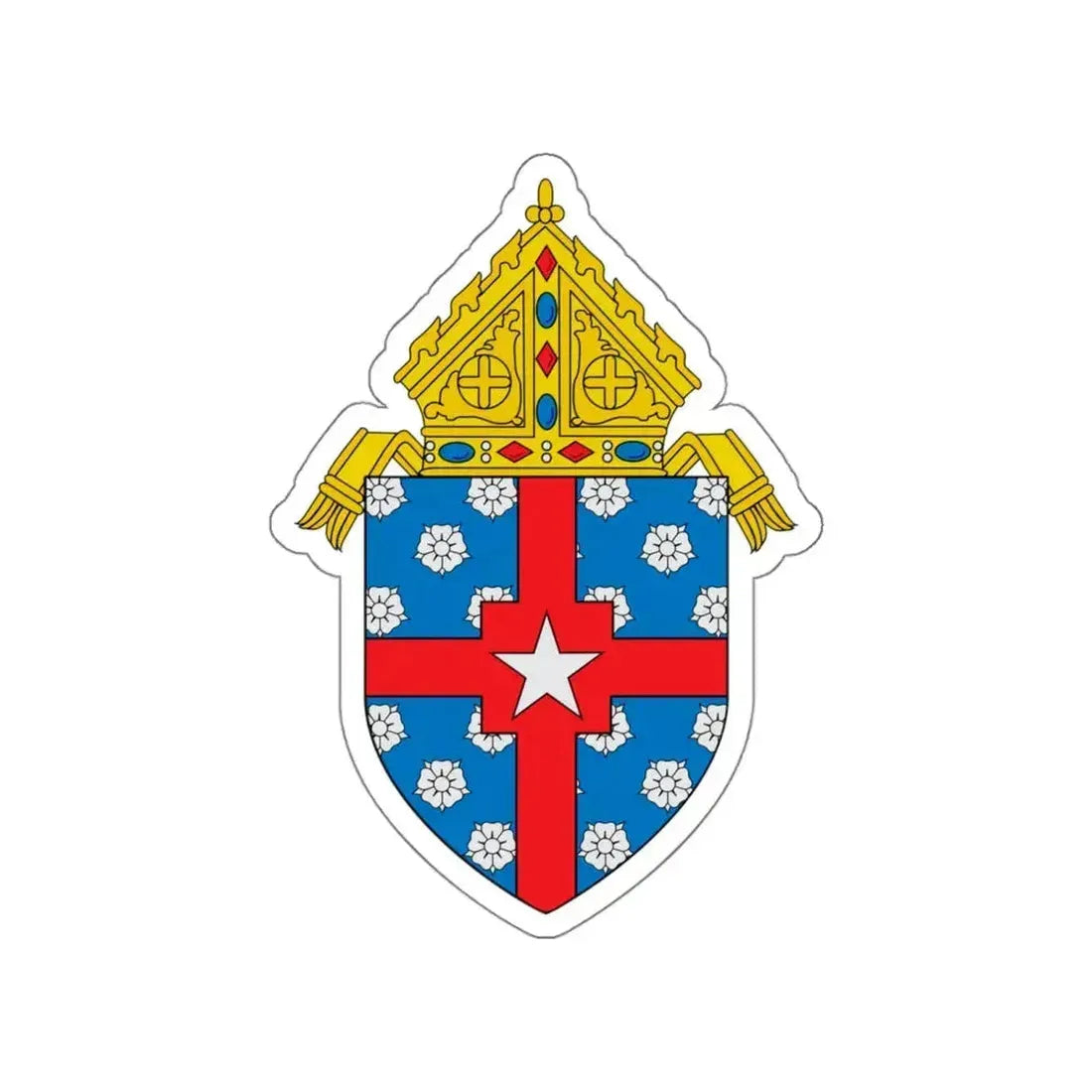 Roman Catholic Archdiocese of Galveston Houston - STICKER Vinyl Die-Cut Decal White Die-Cut 5 Inch - The Sticker Space