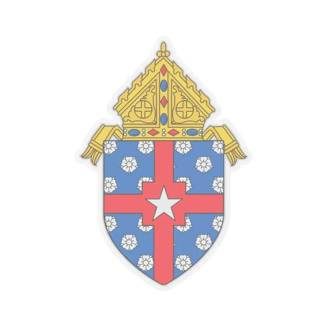 Roman Catholic Archdiocese of Galveston Houston - STICKER Vinyl Kiss-Cut Decal 2 Inch Transparent - The Sticker Space