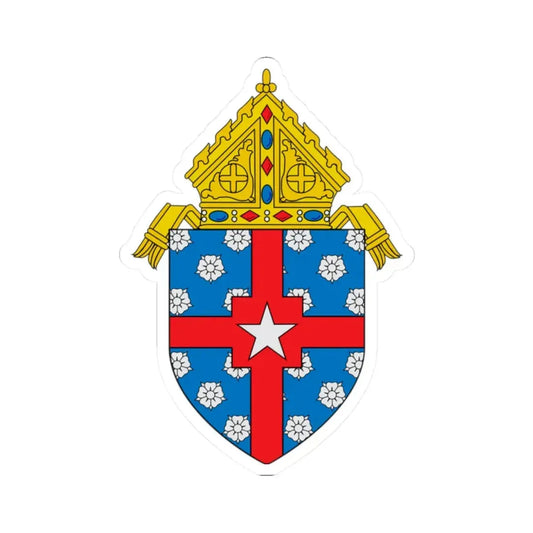 Roman Catholic Archdiocese of Galveston Houston - STICKER Vinyl Kiss-Cut Decal 2 Inch White - The Sticker Space