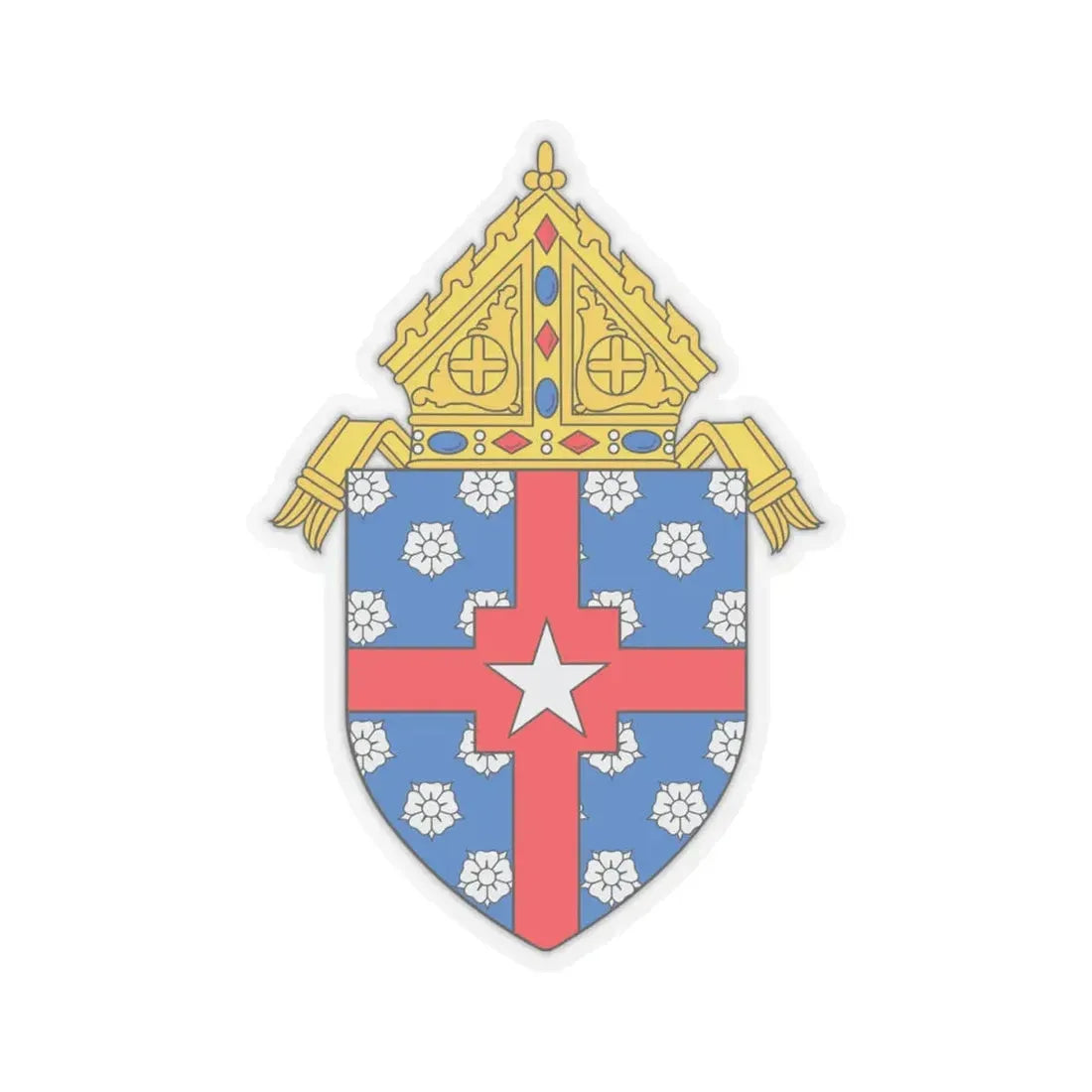 Roman Catholic Archdiocese of Galveston Houston - STICKER Vinyl Kiss-Cut Decal 4 Inch Transparent - The Sticker Space