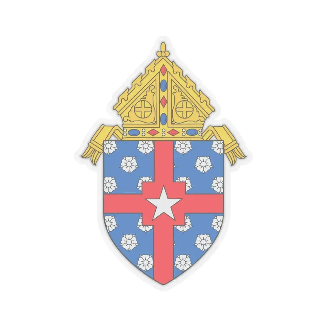 Roman Catholic Archdiocese of Galveston Houston - STICKER Vinyl Kiss-Cut Decal 6 Inch Transparent - The Sticker Space