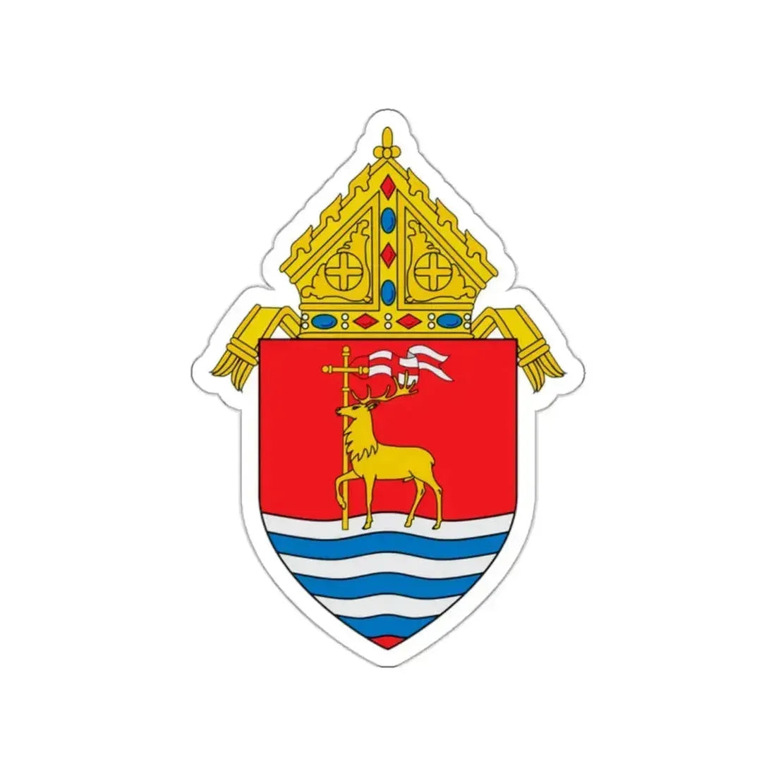 Roman Catholic Archdiocese of Hartford - STICKER Vinyl Die-Cut Decal White Die-Cut 2 Inch - The Sticker Space