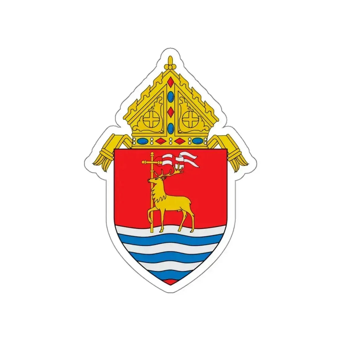 Roman Catholic Archdiocese of Hartford - STICKER Vinyl Die-Cut Decal White Die-Cut 5 Inch - The Sticker Space