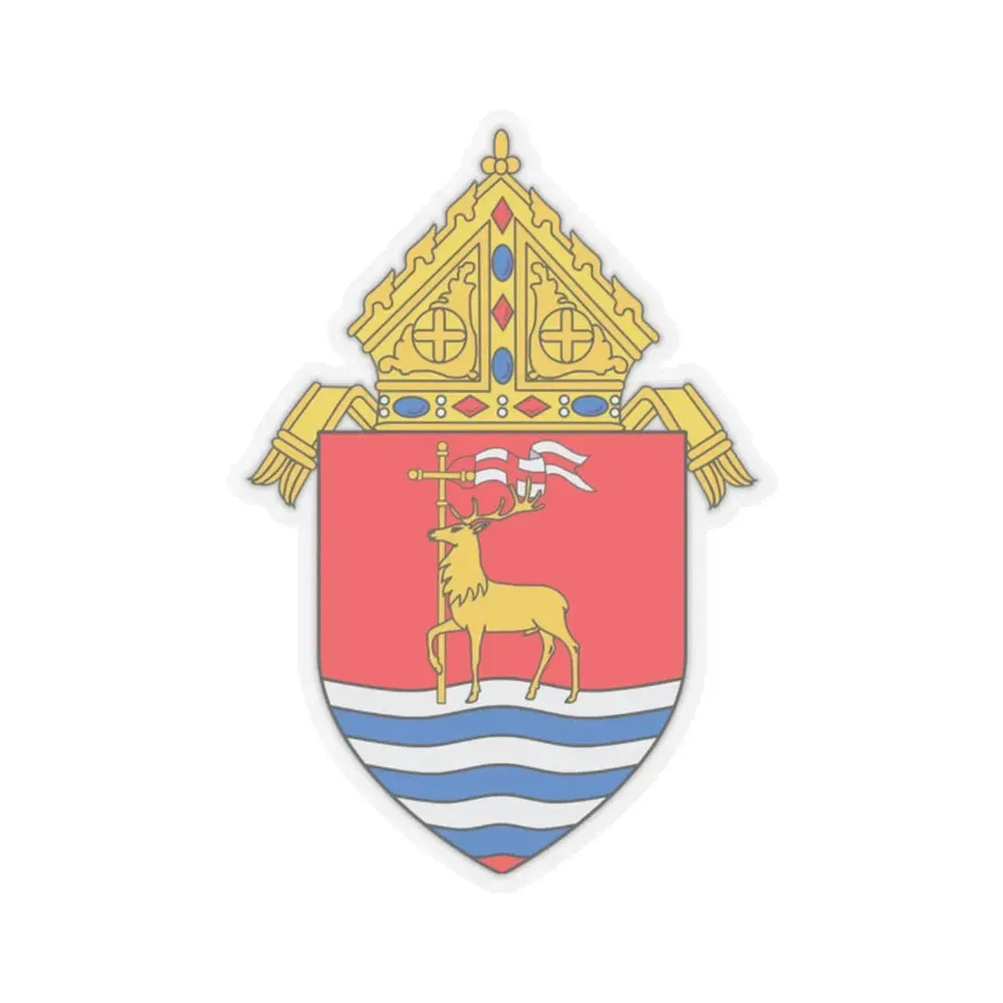 Roman Catholic Archdiocese of Hartford - STICKER Vinyl Kiss-Cut Decal 2 Inch Transparent - The Sticker Space