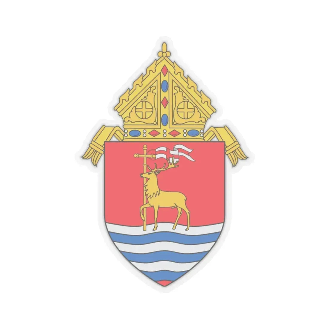 Roman Catholic Archdiocese of Hartford - STICKER Vinyl Kiss-Cut Decal 3 Inch Transparent - The Sticker Space