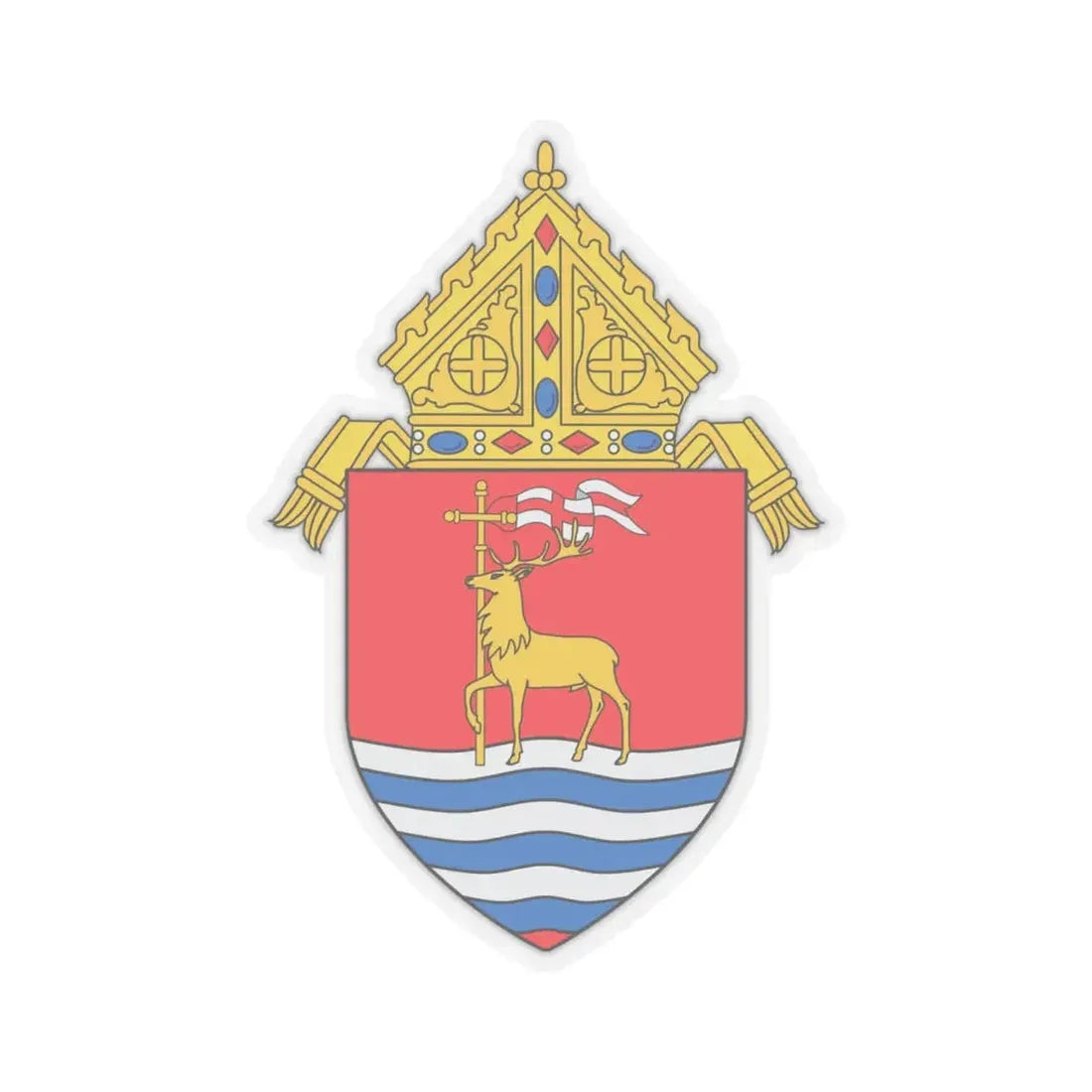 Roman Catholic Archdiocese of Hartford - STICKER Vinyl Kiss-Cut Decal 4 Inch Transparent - The Sticker Space
