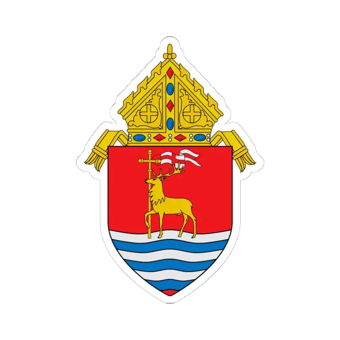 Roman Catholic Archdiocese of Hartford - STICKER Vinyl Kiss-Cut Decal 4 Inch White - The Sticker Space