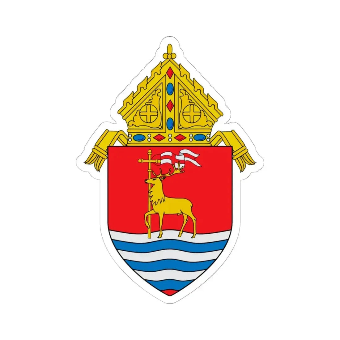 Roman Catholic Archdiocese of Hartford - STICKER Vinyl Kiss-Cut Decal 6 Inch White - The Sticker Space