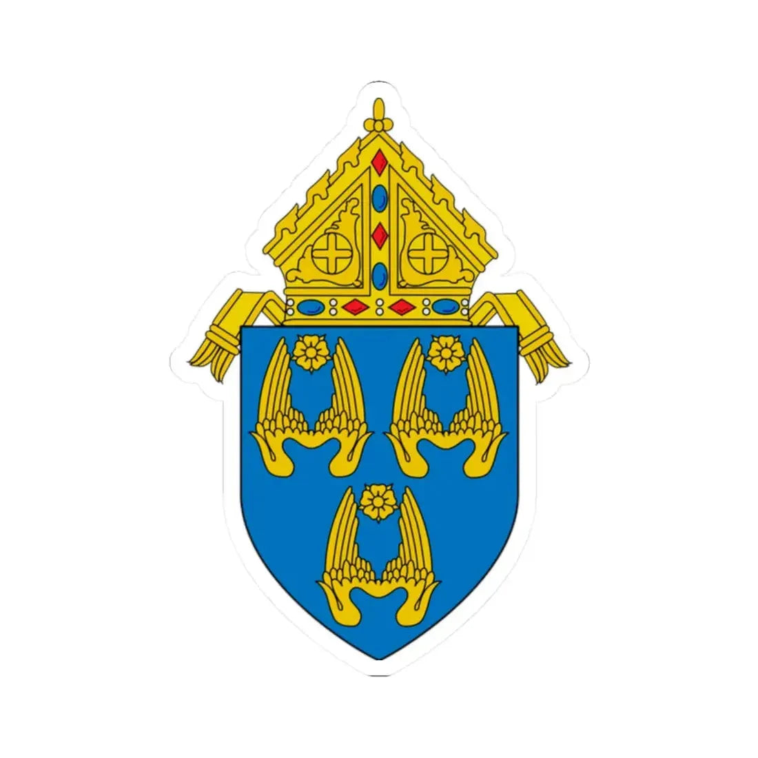 Roman Catholic Archdiocese of Los Angeles - STICKER Vinyl Kiss-Cut Decal 2 Inch White - The Sticker Space