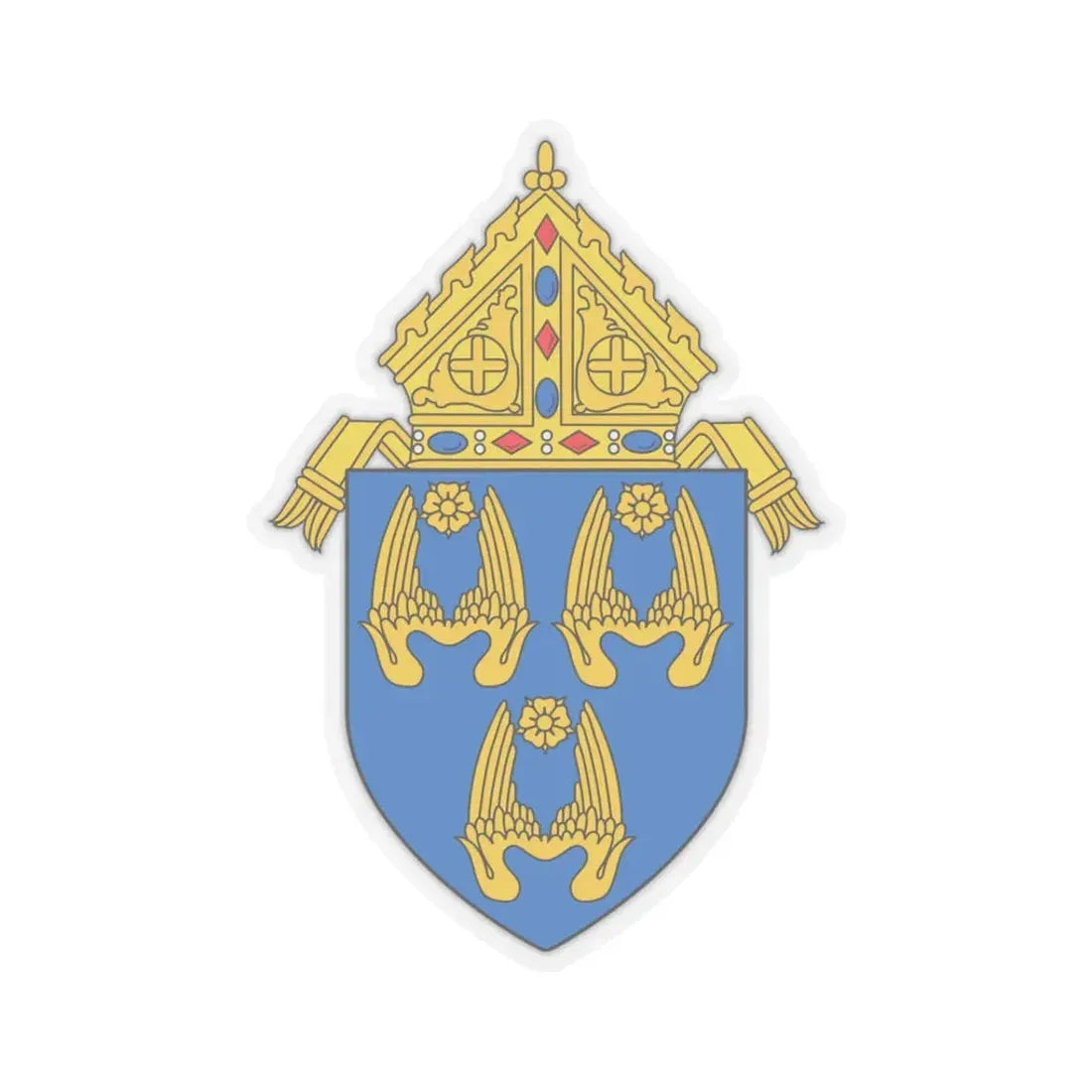 Roman Catholic Archdiocese of Los Angeles - STICKER Vinyl Kiss-Cut Decal 3 Inch Transparent - The Sticker Space