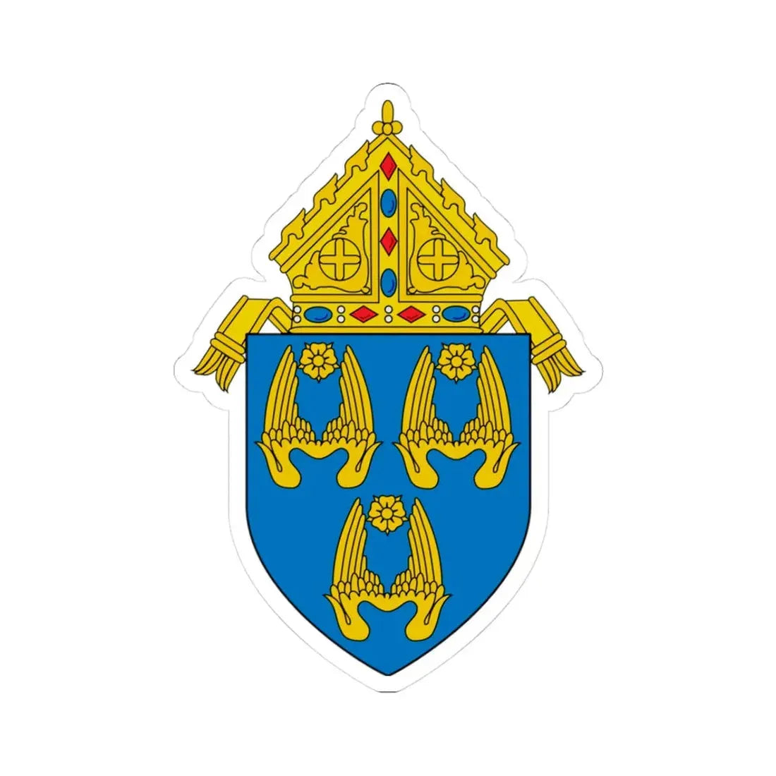 Roman Catholic Archdiocese of Los Angeles - STICKER Vinyl Kiss-Cut Decal 3 Inch White - The Sticker Space