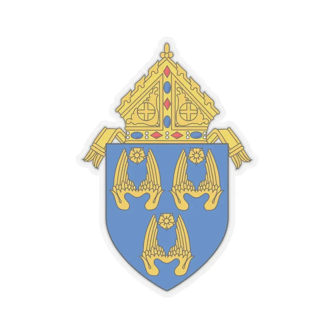 Roman Catholic Archdiocese of Los Angeles - STICKER Vinyl Kiss-Cut Decal 4 Inch Transparent - The Sticker Space