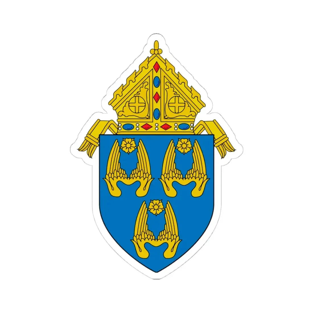 Roman Catholic Archdiocese of Los Angeles - STICKER Vinyl Kiss-Cut Decal 4 Inch White - The Sticker Space