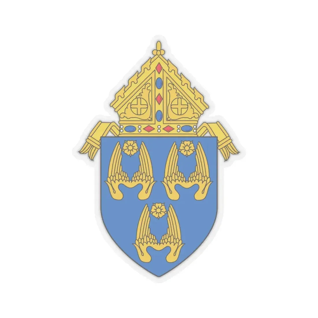 Roman Catholic Archdiocese of Los Angeles - STICKER Vinyl Kiss-Cut Decal 6 Inch Transparent - The Sticker Space