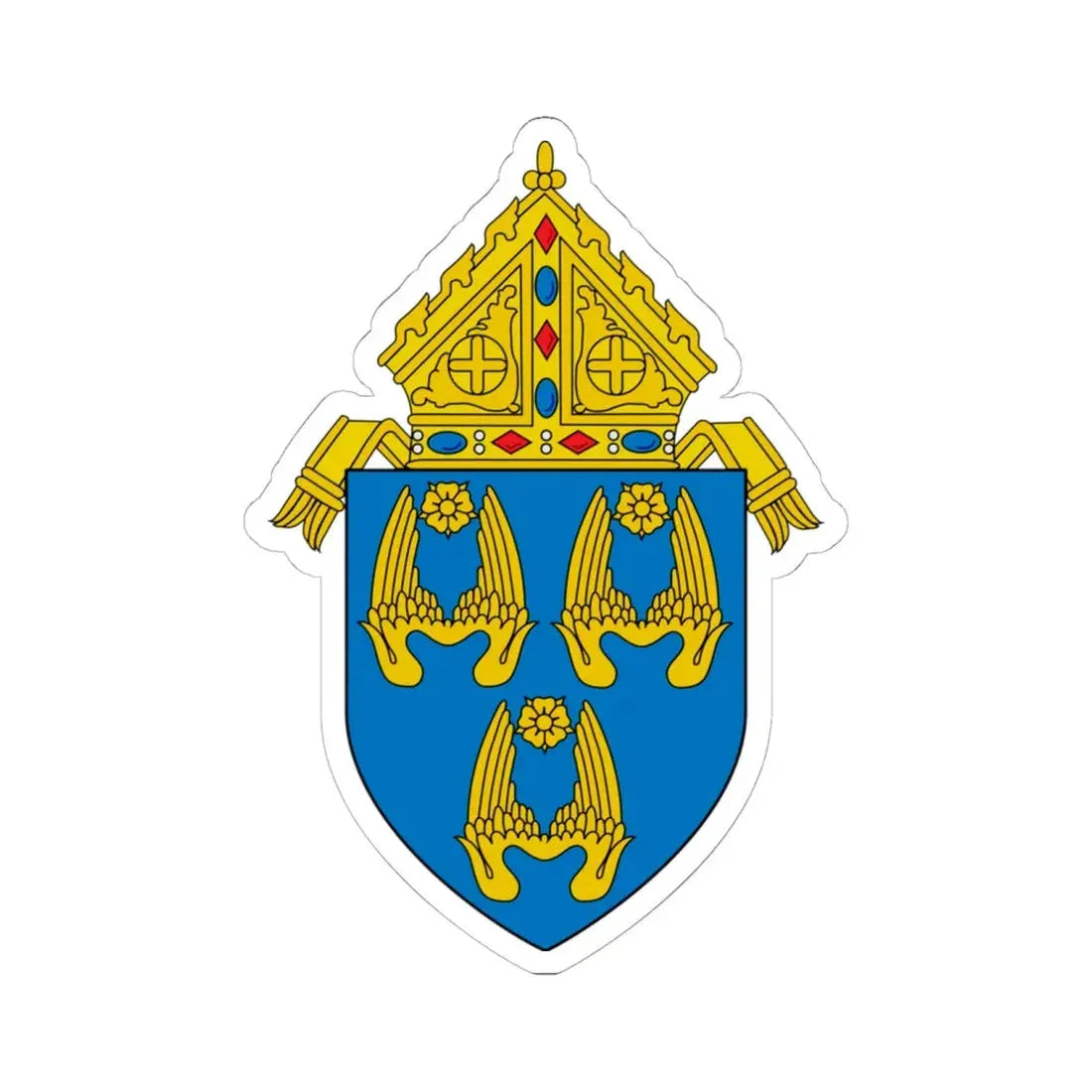 Roman Catholic Archdiocese of Los Angeles - STICKER Vinyl Kiss-Cut Decal 6 Inch White - The Sticker Space