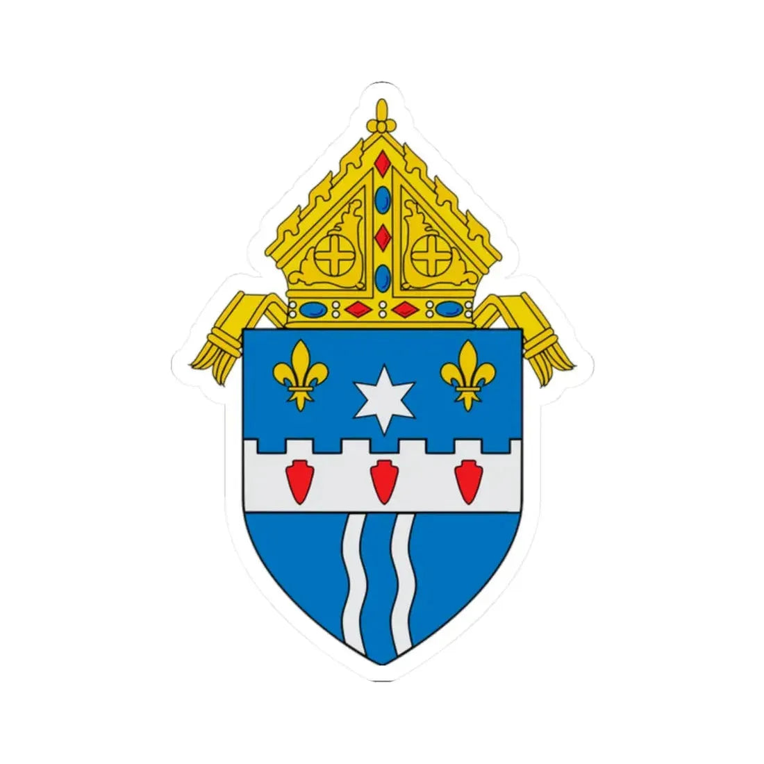 Roman Catholic Archdiocese of Louisville - STICKER Vinyl Kiss-Cut Decal 2 Inch White - The Sticker Space