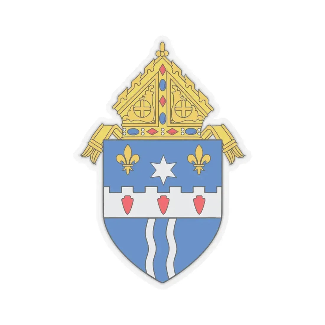 Roman Catholic Archdiocese of Louisville - STICKER Vinyl Kiss-Cut Decal 4 Inch Transparent - The Sticker Space
