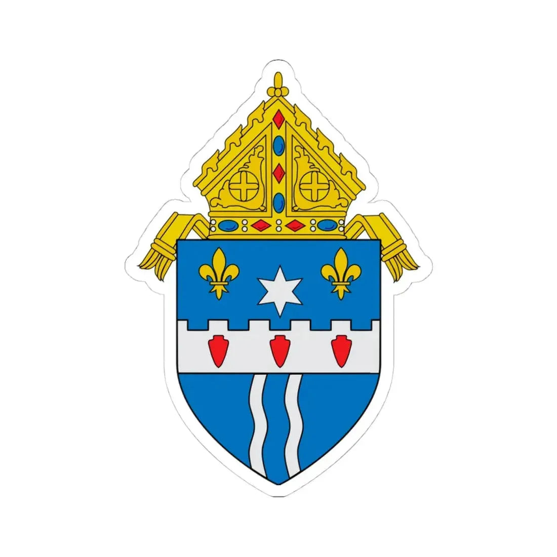 Roman Catholic Archdiocese of Louisville - STICKER Vinyl Kiss-Cut Decal 4 Inch White - The Sticker Space