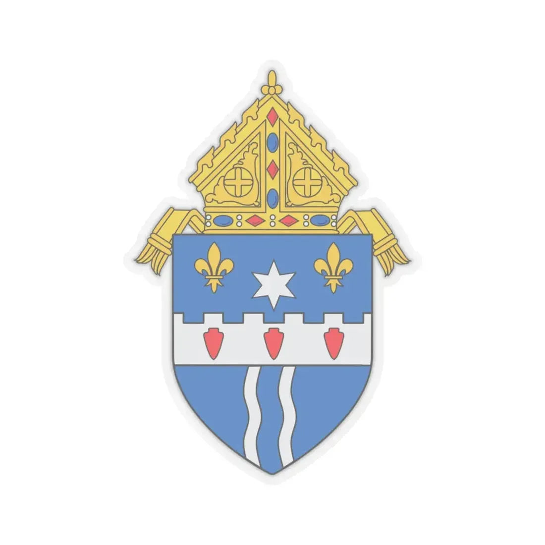 Roman Catholic Archdiocese of Louisville - STICKER Vinyl Kiss-Cut Decal 6 Inch Transparent - The Sticker Space