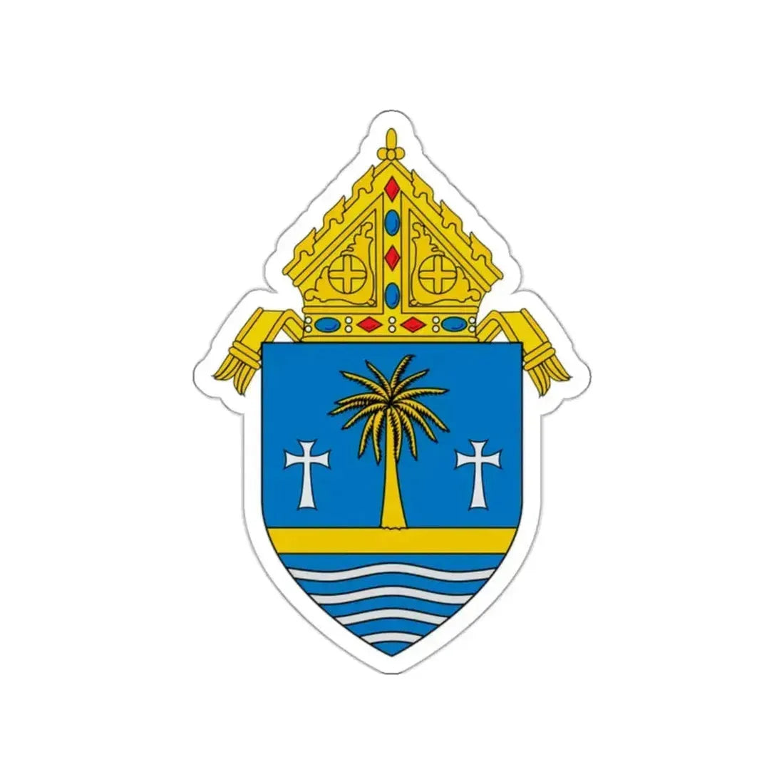 Roman Catholic Archdiocese of Miami - STICKER Vinyl Die-Cut Decal White Die-Cut 2 Inch - The Sticker Space
