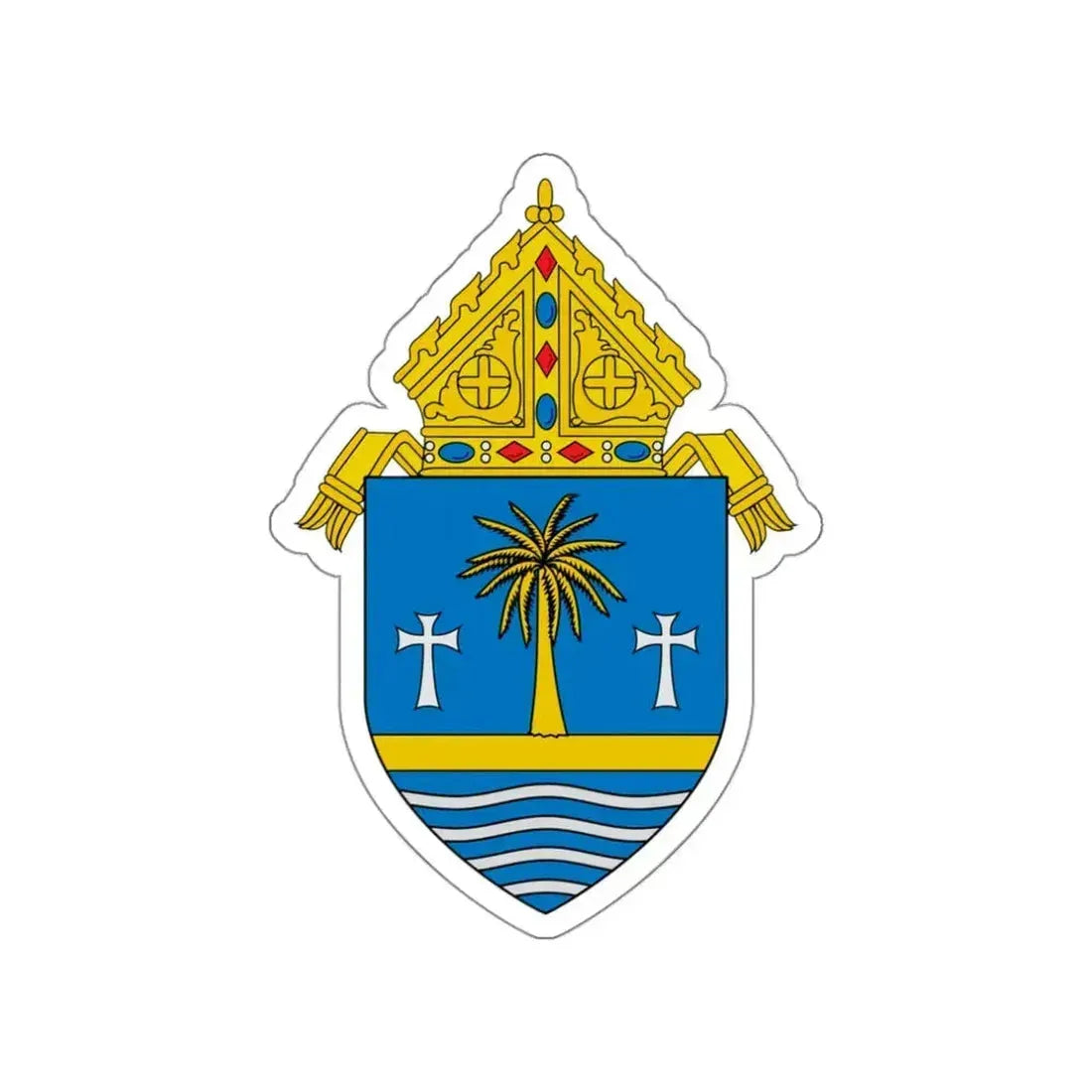 Roman Catholic Archdiocese of Miami - STICKER Vinyl Die-Cut Decal White Die-Cut 3 Inch - The Sticker Space