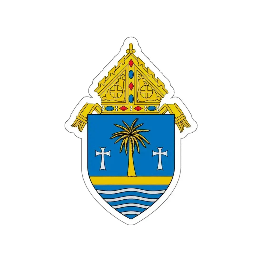 Roman Catholic Archdiocese of Miami - STICKER Vinyl Die-Cut Decal White Die-Cut 6 Inch - The Sticker Space