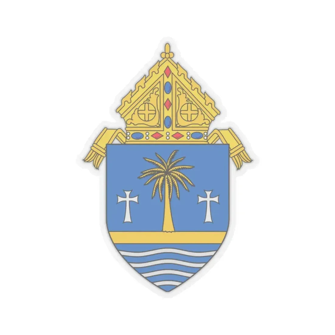 Roman Catholic Archdiocese of Miami - STICKER Vinyl Kiss-Cut Decal 2 Inch Transparent - The Sticker Space